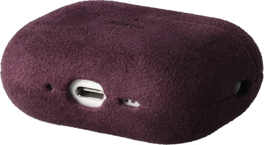 Rosso Avanti Apple AirPods 4 / 5 MagSafe Hoesje Alcantara Case Burgundy afbeelding 6