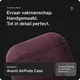 Rosso Avanti Apple AirPods 4 / 5 MagSafe Hoesje Alcantara Case Burgundy afbeelding 2