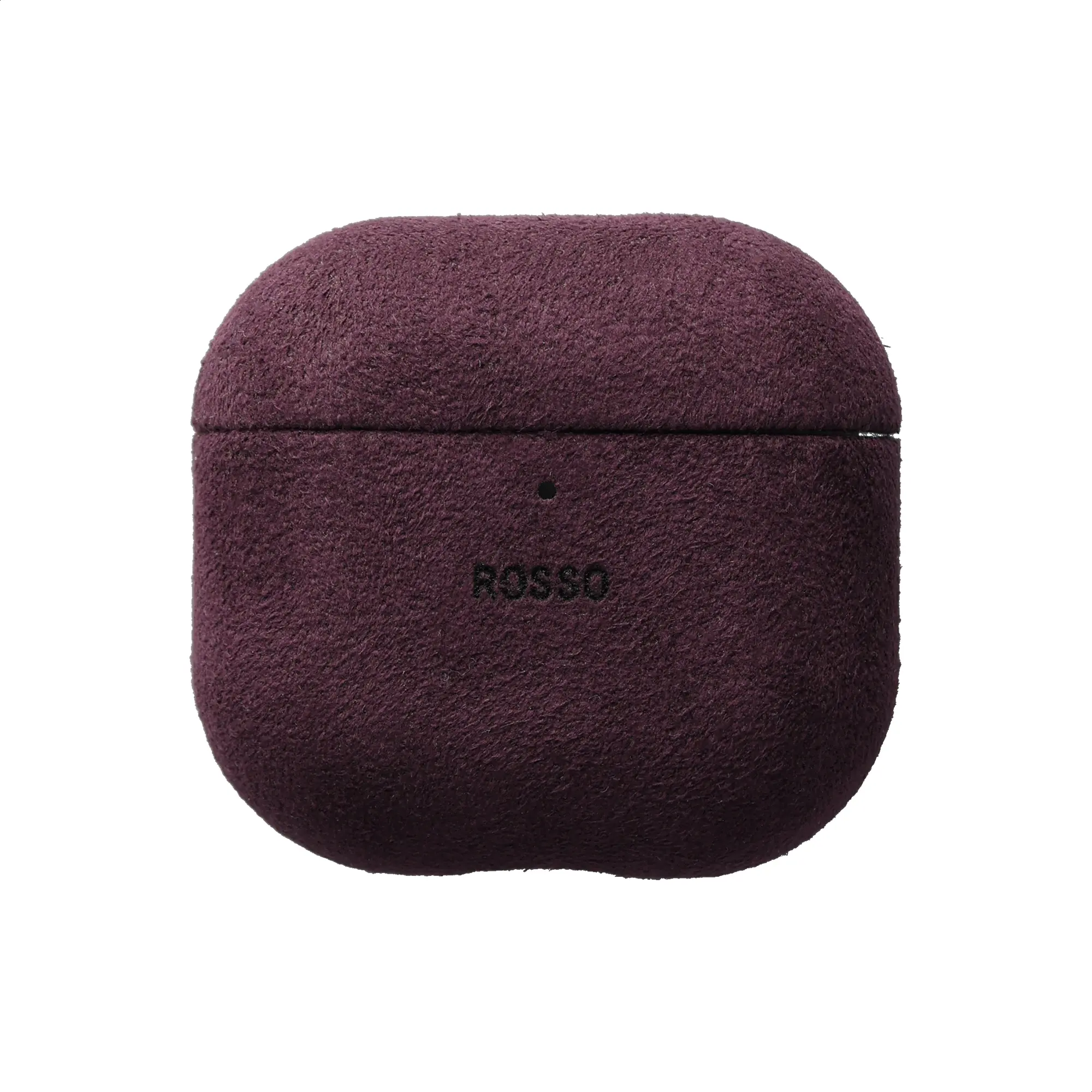 Rosso Avanti Apple AirPods 4 / 5 MagSafe Hoesje Alcantara Case Burgundy afbeelding 1