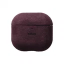 Rosso Avanti Apple AirPods 4 / 5 MagSafe Hoesje Alcantara Case Burgundy