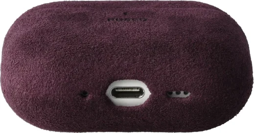 Rosso Avanti Apple AirPods 4 / 5 MagSafe Hoesje Alcantara Case Burgundy afbeelding 5