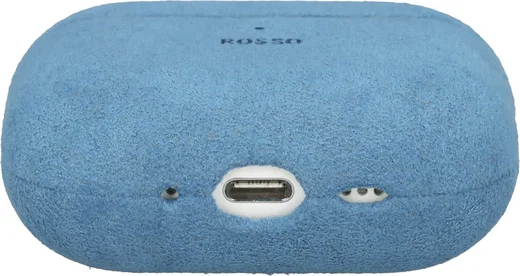 Rosso Avanti Apple AirPods 4 / 5 MagSafe Hoesje Alcantara Case Licht Blauw afbeelding 7