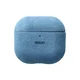 Rosso Avanti Apple AirPods 4 / 5 MagSafe Hoesje Alcantara Case Licht Blauw afbeelding 1