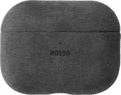 Rosso Avanti Apple AirPods Pro 3 MagSafe Hoesje Alcantara Case Grijs afbeelding