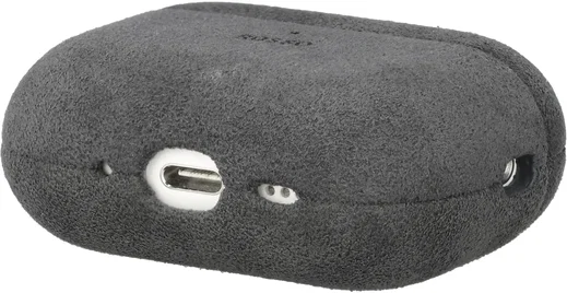 Rosso Avanti Apple AirPods Pro 3 MagSafe Hoesje Alcantara Case Grijs afbeelding 7