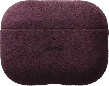 Rosso Avanti Apple AirPods Pro 3 MagSafe Hoesje Alcantara Case Burgundy