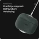 Rosso Avanti Apple AirPods Pro 3 MagSafe Hoesje Alcantara Case Groen afbeelding 3