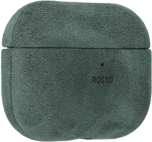 Rosso Avanti Apple AirPods Pro 3 MagSafe Hoesje Alcantara Case Groen afbeelding 5