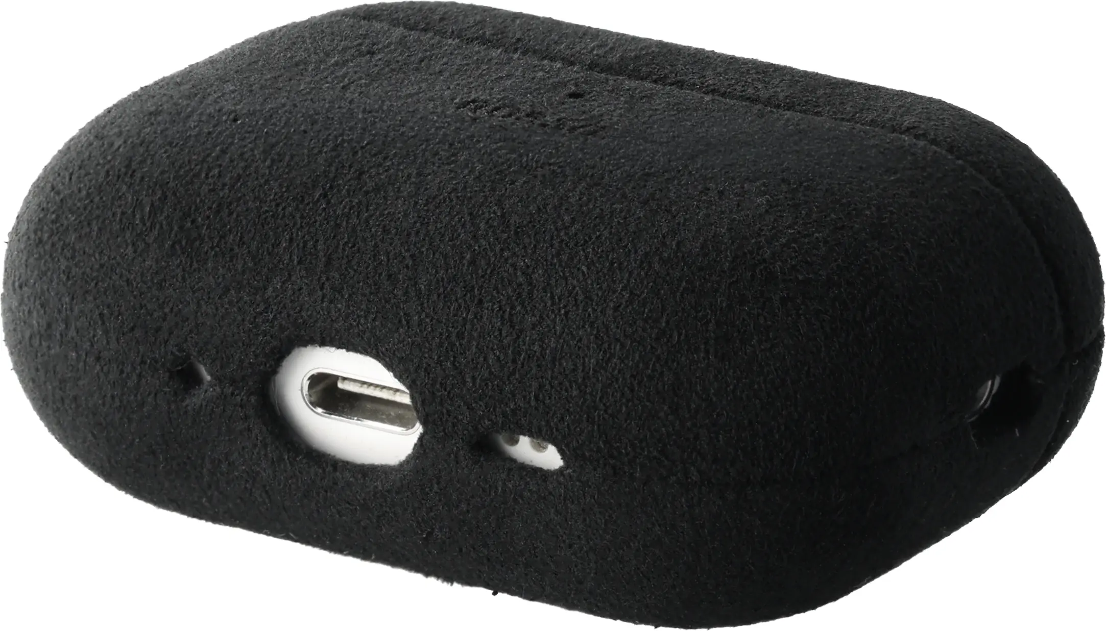 Rosso Avanti Apple AirPods Pro 3 MagSafe Hoesje Alcantara Case Zwart afbeelding 7