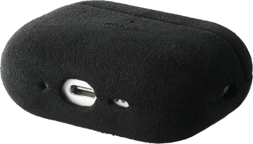Rosso Avanti Apple AirPods Pro 3 MagSafe Hoesje Alcantara Case Zwart afbeelding 7