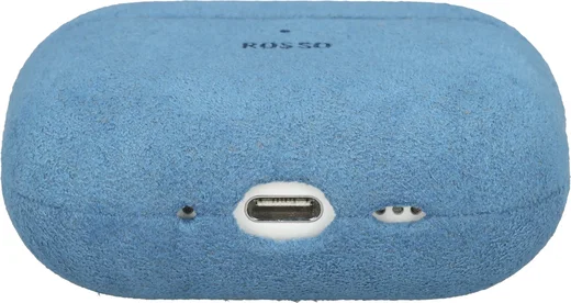 Rosso Avanti Apple AirPods Pro 3 MagSafe Hoesje Alcantara Case Licht Blauw afbeelding 6