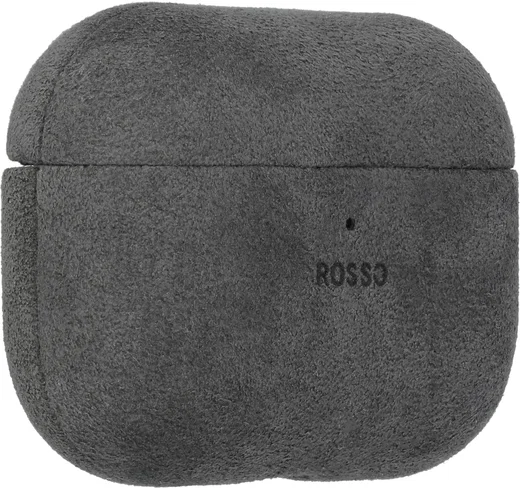 Rosso Avanti Apple AirPods Pro 1 / 2 MagSafe Hoesje Alcantara Case Grijs afbeelding 5