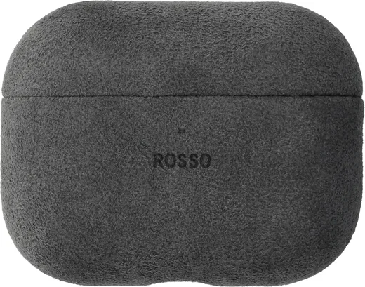 Rosso Avanti Apple AirPods Pro 1 / 2 MagSafe Hoesje Alcantara Case Grijs afbeelding 1