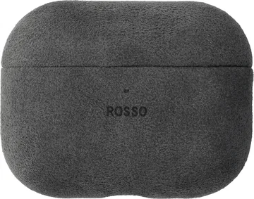 Rosso Avanti Apple AirPods Pro 1 / 2 MagSafe Hoesje Alcantara Case Grijs