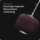 Rosso Avanti Apple AirPods Pro 1 / 2 MagSafe Hoesje Alcantara Case Burgundy afbeelding 3