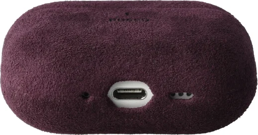 Rosso Avanti Apple AirPods Pro 1 / 2 MagSafe Hoesje Alcantara Case Burgundy afbeelding 5