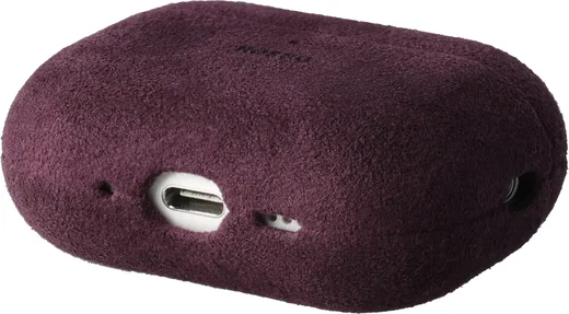 Rosso Avanti Apple AirPods Pro 1 / 2 MagSafe Hoesje Alcantara Case Burgundy afbeelding 6