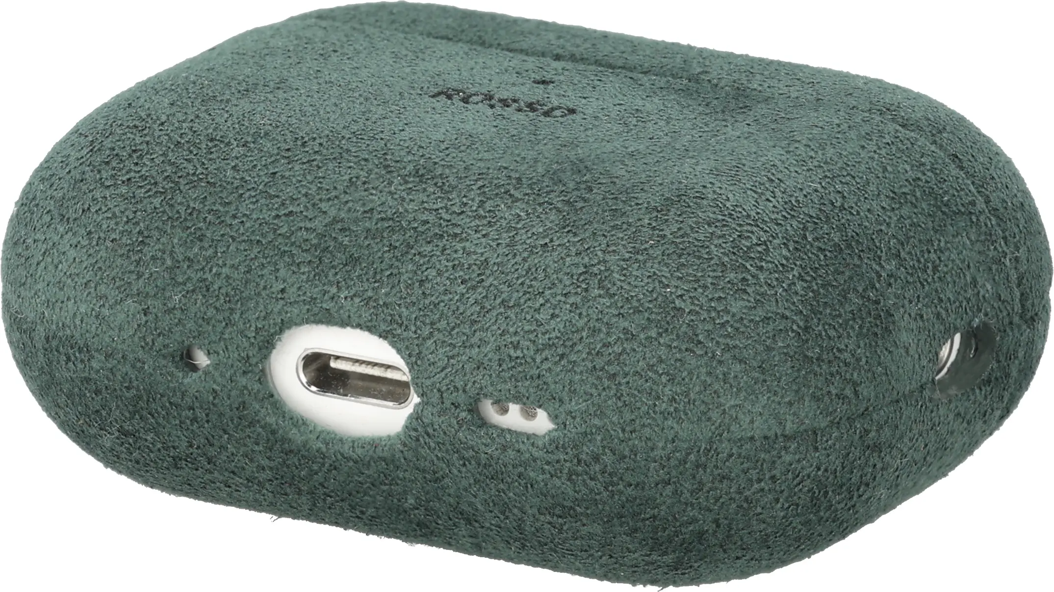 Rosso Avanti Apple AirPods Pro 1 / 2 MagSafe Hoesje Alcantara Case Groen afbeelding 7