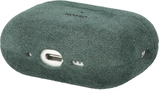 Rosso Avanti Apple AirPods Pro 1 / 2 MagSafe Hoesje Alcantara Case Groen afbeelding 7