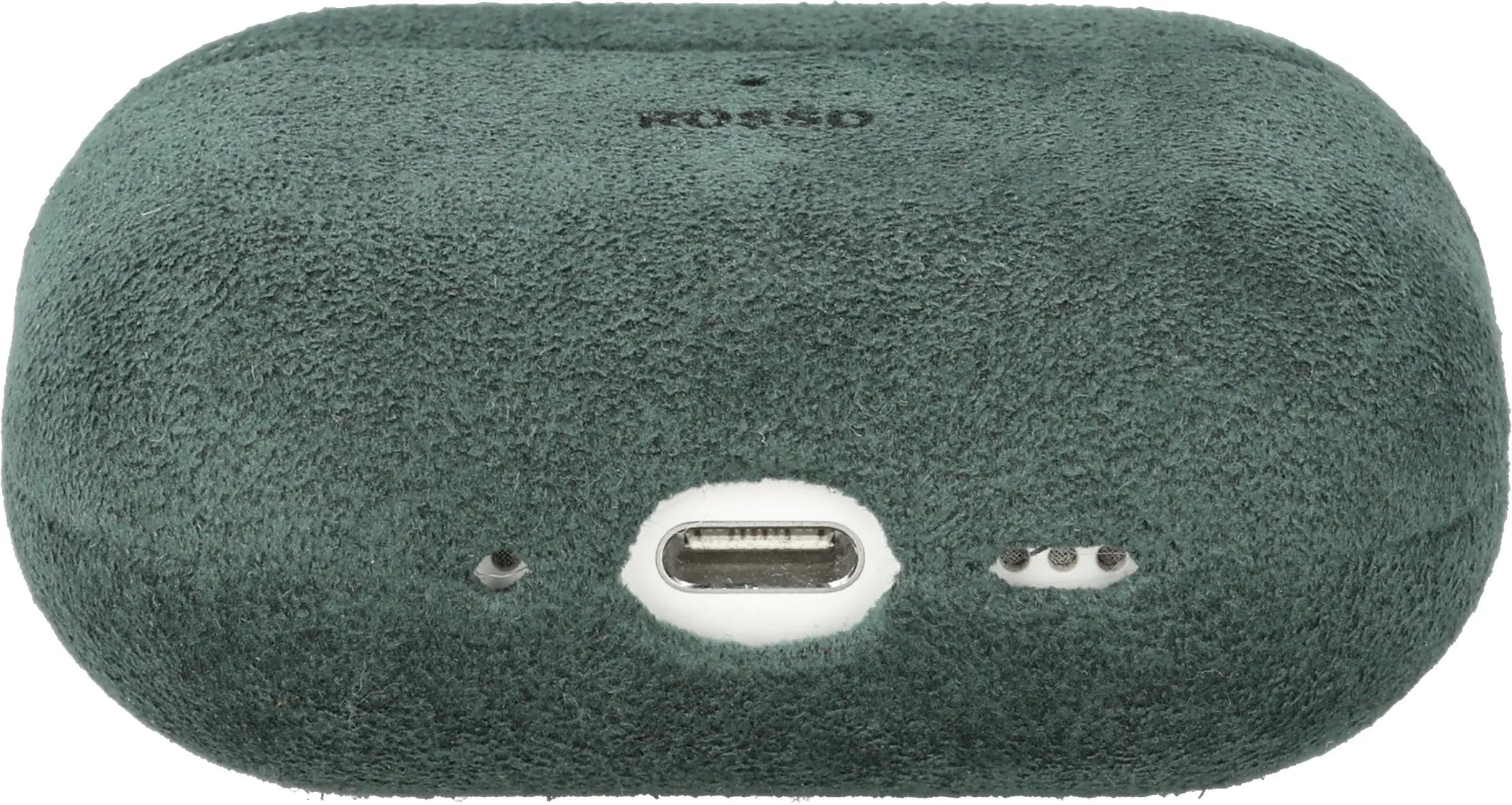 Rosso Avanti Apple AirPods Pro 1 / 2 MagSafe Hoesje Alcantara Case Groen afbeelding 6