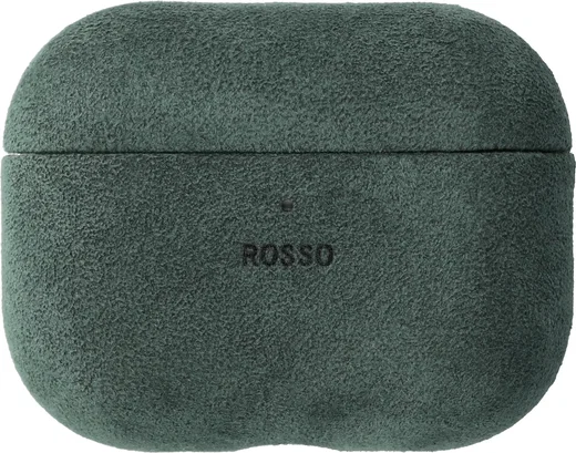 Rosso Avanti Apple AirPods Pro 1 / 2 MagSafe Hoesje Alcantara Case Groen afbeelding 1