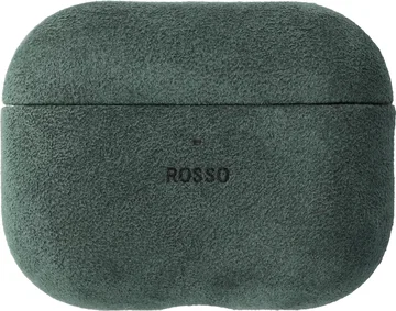 Rosso Avanti Apple AirPods Pro 1 / 2 MagSafe Hoesje Alcantara Case Groen