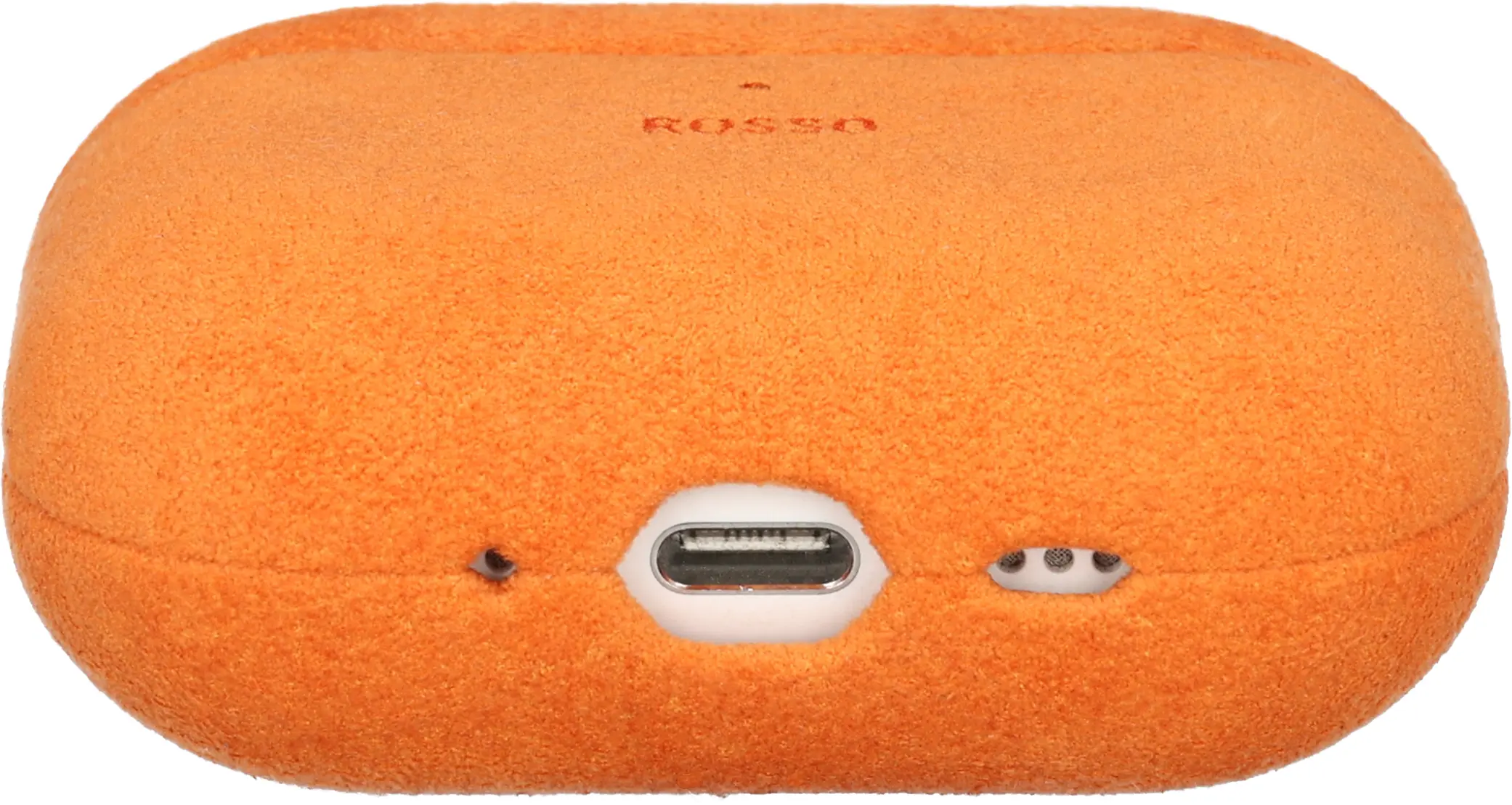 Rosso Avanti Apple AirPods Pro 1 / 2 MagSafe Hoesje Alcantara Case Oranje afbeelding 6