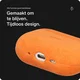 Rosso Avanti Apple AirPods Pro 1 / 2 MagSafe Hoesje Alcantara Case Oranje afbeelding 4