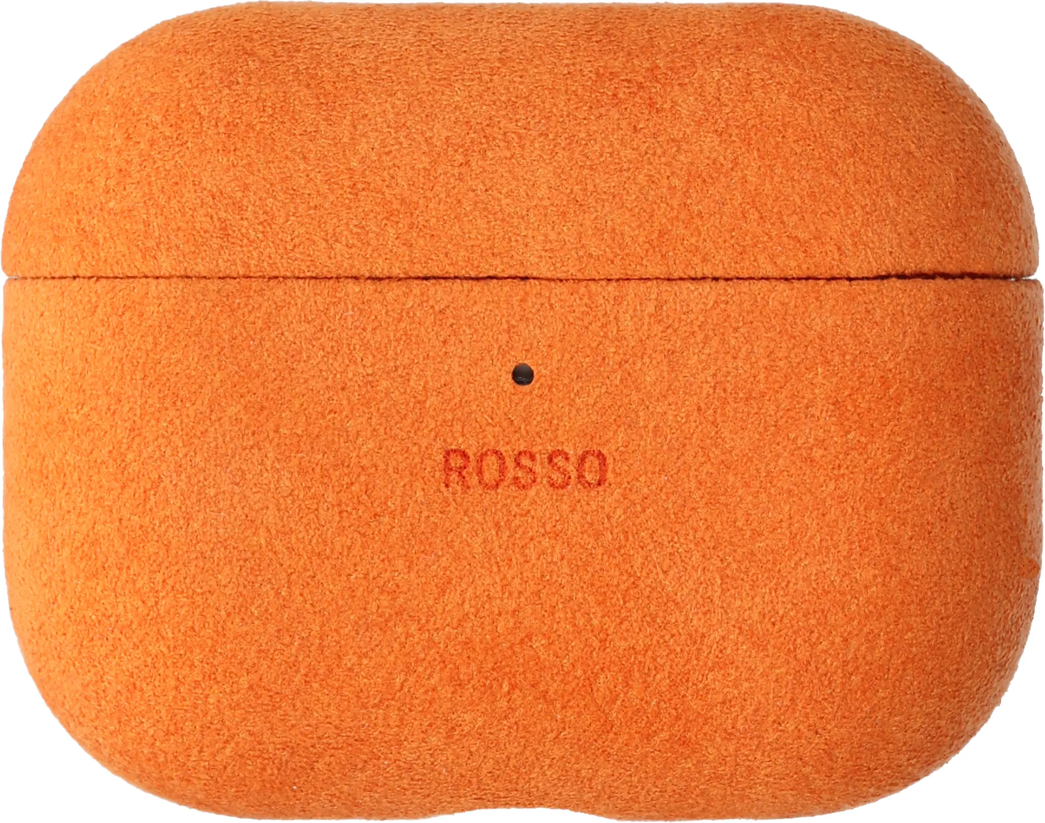 Rosso Avanti Apple AirPods Pro 1 / 2 MagSafe Hoesje Alcantara Case Oranje afbeelding 1