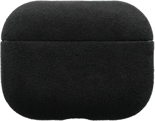 Rosso Avanti Apple AirPods Pro 1 / 2 MagSafe Hoesje Alcantara Case Zwart afbeelding 1