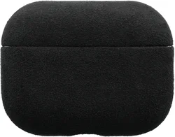 Rosso Avanti Apple AirPods Pro 1 / 2 MagSafe Hoesje Alcantara Case Zwart afbeelding