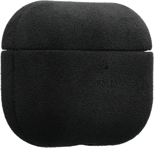 Rosso Avanti Apple AirPods Pro 1 / 2 MagSafe Hoesje Alcantara Case Zwart afbeelding 5