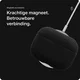 Rosso Avanti Apple AirPods Pro 1 / 2 MagSafe Hoesje Alcantara Case Zwart afbeelding 3