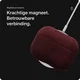 Rosso Avanti Apple AirPods Pro 1 / 2 MagSafe Hoesje Alcantara Case Rood afbeelding 3