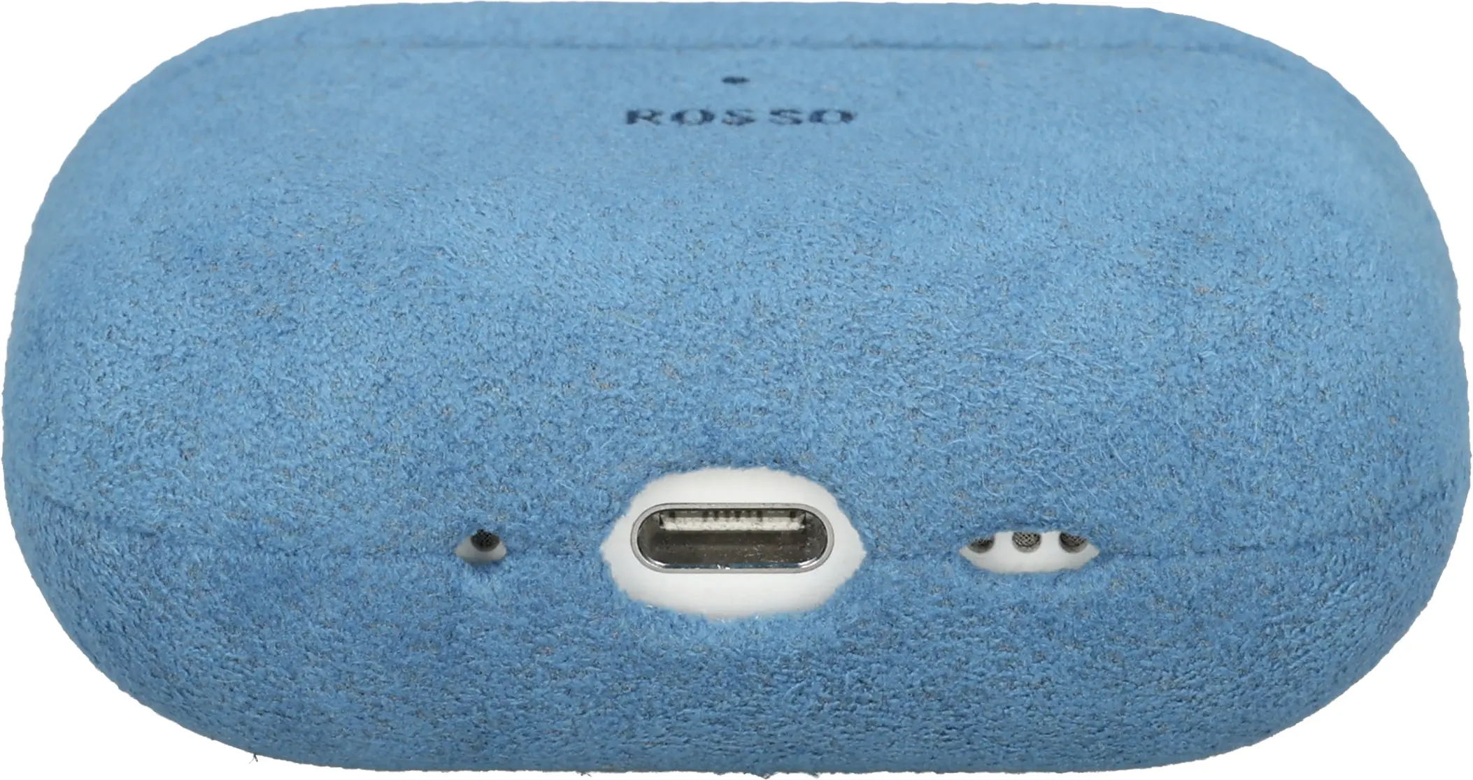 Rosso Avanti Apple AirPods Pro 1 / 2 MagSafe Hoesje Alcantara Case Licht Blauw afbeelding 6