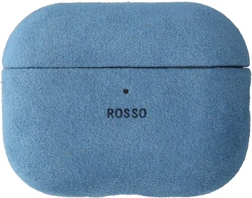 Rosso Avanti Apple AirPods Pro 1 / 2 MagSafe Hoesje Alcantara Case Licht Blauw
