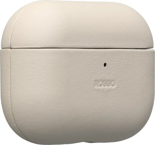 Rosso Evolve Apple AirPods 4 / 5 Hoesje ECCO Leer MagSafe Case Beige afbeelding 6