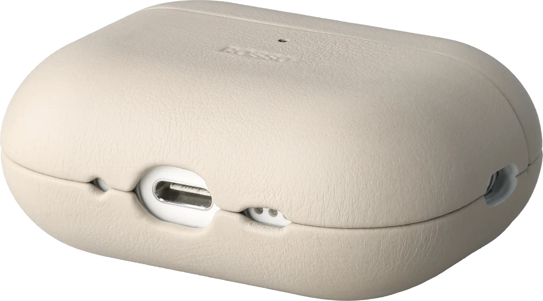 Rosso Evolve Apple AirPods 4 / 5 Hoesje ECCO Leer MagSafe Case Beige afbeelding 8