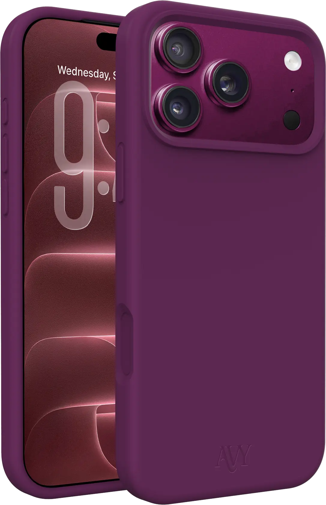 AVY Apple iPhone 18 Pro Hoesje Liquid Silicone met MagSafe Burgundy afbeelding 1