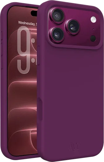 AVY Apple iPhone 18 Pro Max Hoesje Liquid Silicone met MagSafe Burgundy afbeelding 1