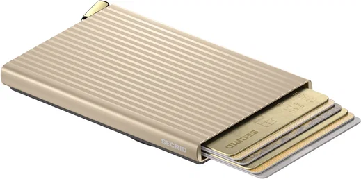 SECRID Premium Card Protector Fluted MagSafe Pasjeshouder Beige afbeelding 1