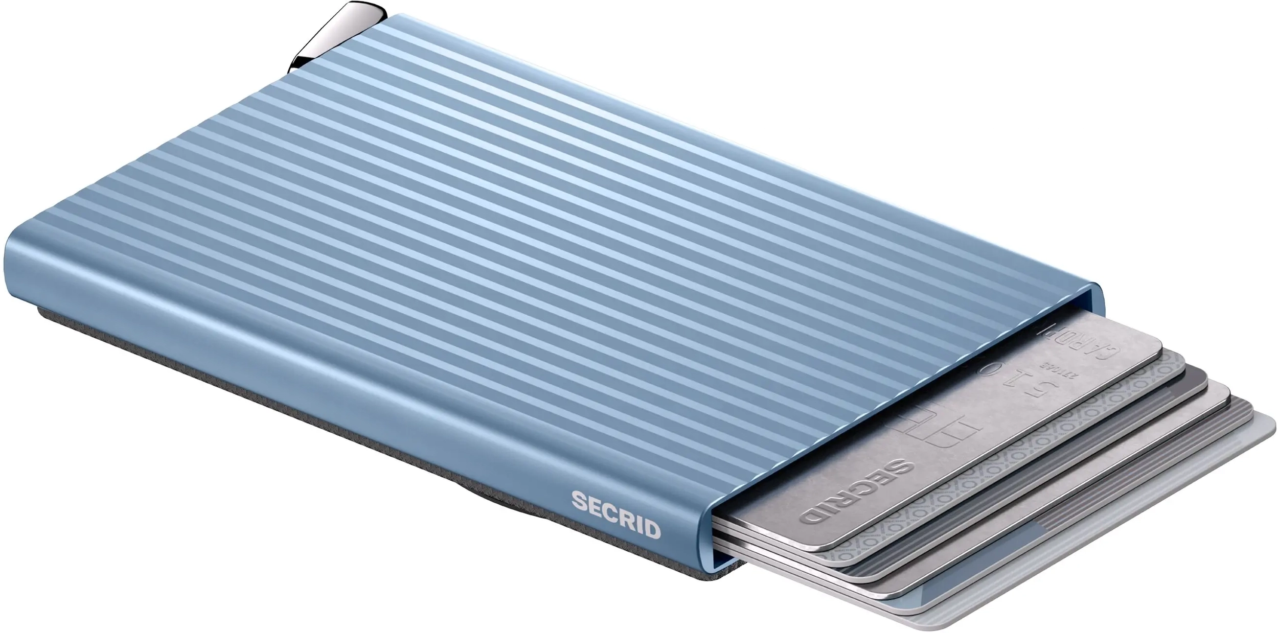 SECRID Premium Card Protector Fluted MagSafe Pasjeshouder Lichtblauw afbeelding 1