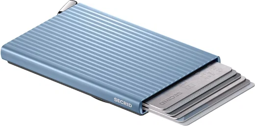SECRID Premium Card Protector Fluted MagSafe Pasjeshouder Lichtblauw afbeelding 1