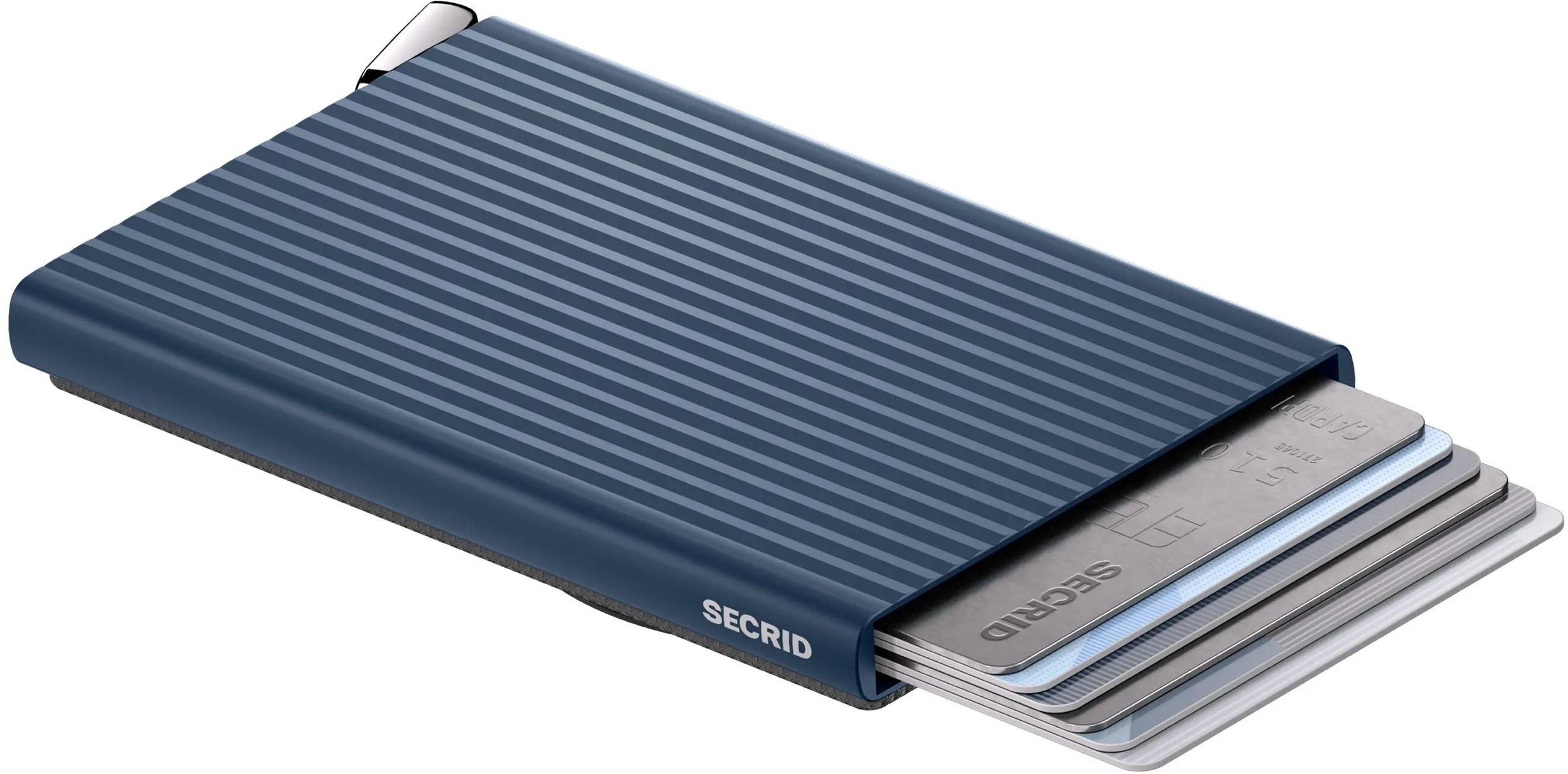 SECRID Premium Card Protector Fluted MagSafe Pasjeshouder Blauw afbeelding 1