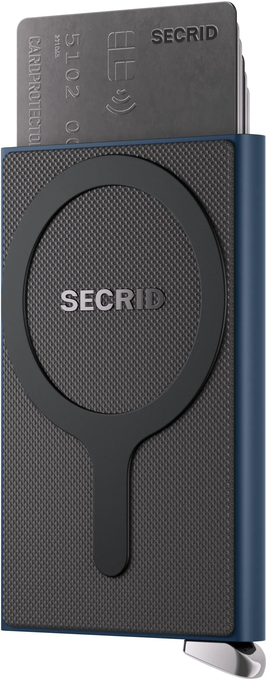 SECRID Premium Card Protector Fluted MagSafe Pasjeshouder Blauw afbeelding 2