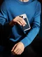 SECRID Premium Card Protector Fluted MagSafe Pasjeshouder Blauw afbeelding 3