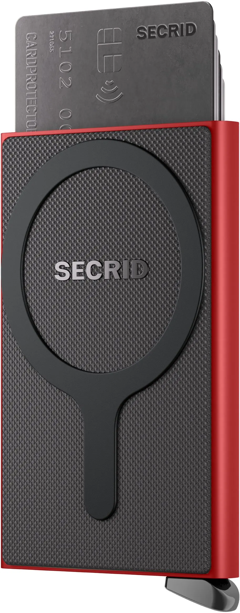 SECRID Premium Card Protector Fluted MagSafe Pasjeshouder Rood afbeelding 2