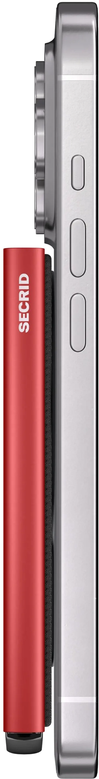 SECRID Premium Card Protector Fluted MagSafe Pasjeshouder Rood afbeelding 6