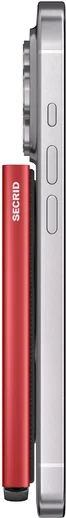 SECRID Premium Card Protector Fluted MagSafe Pasjeshouder Rood afbeelding 6