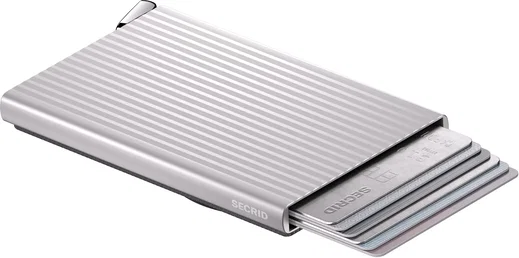 SECRID Premium Card Protector Fluted MagSafe Pasjeshouder Silver afbeelding 1